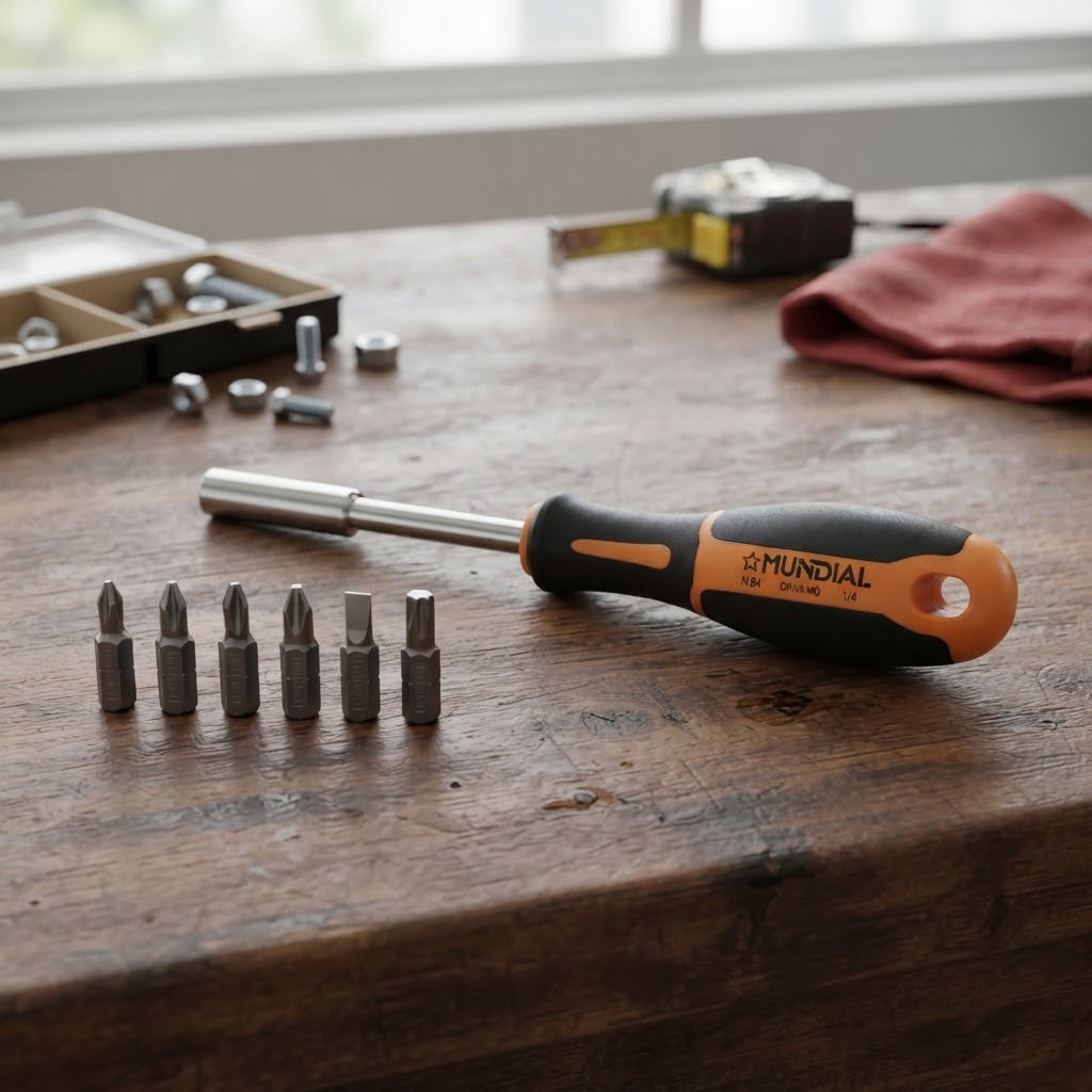 Cacciavite portainserti con 6 inserti magnetici con manico antiscivolo