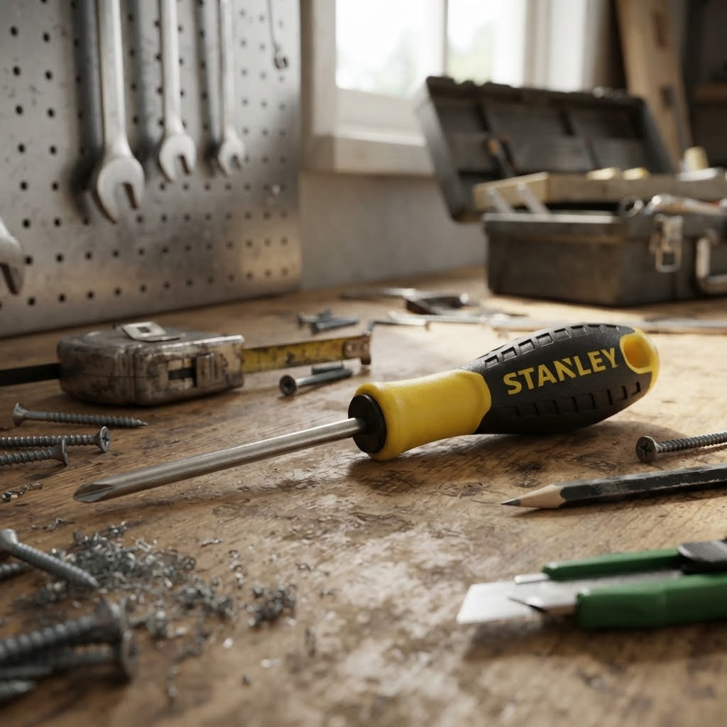 Cacciavite "STANLEY" a croce PZ "ESSENTIAL" con manico in TPR impermeabile