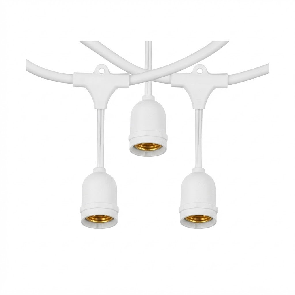 Luminaria NEOS con 10 portalampade E27 in PVC fornita senza lampadine