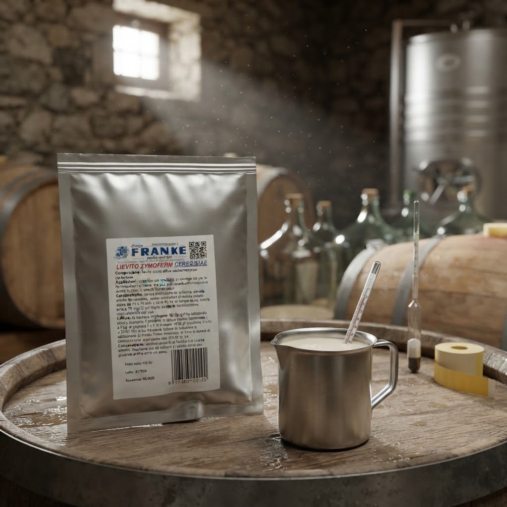 Lievito per fermentazione vino "Zymoferm Cerevisiae" dal sapore secco e selezionato 100 g