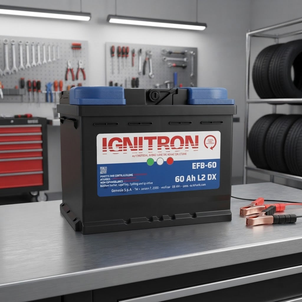 Batteria "Ignitron Traditional" con piastre e griglie in Pb/Ca per auto