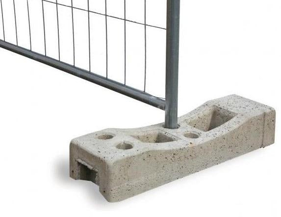 Plintino in calcestruzzo per recinzione mobili da cantiere