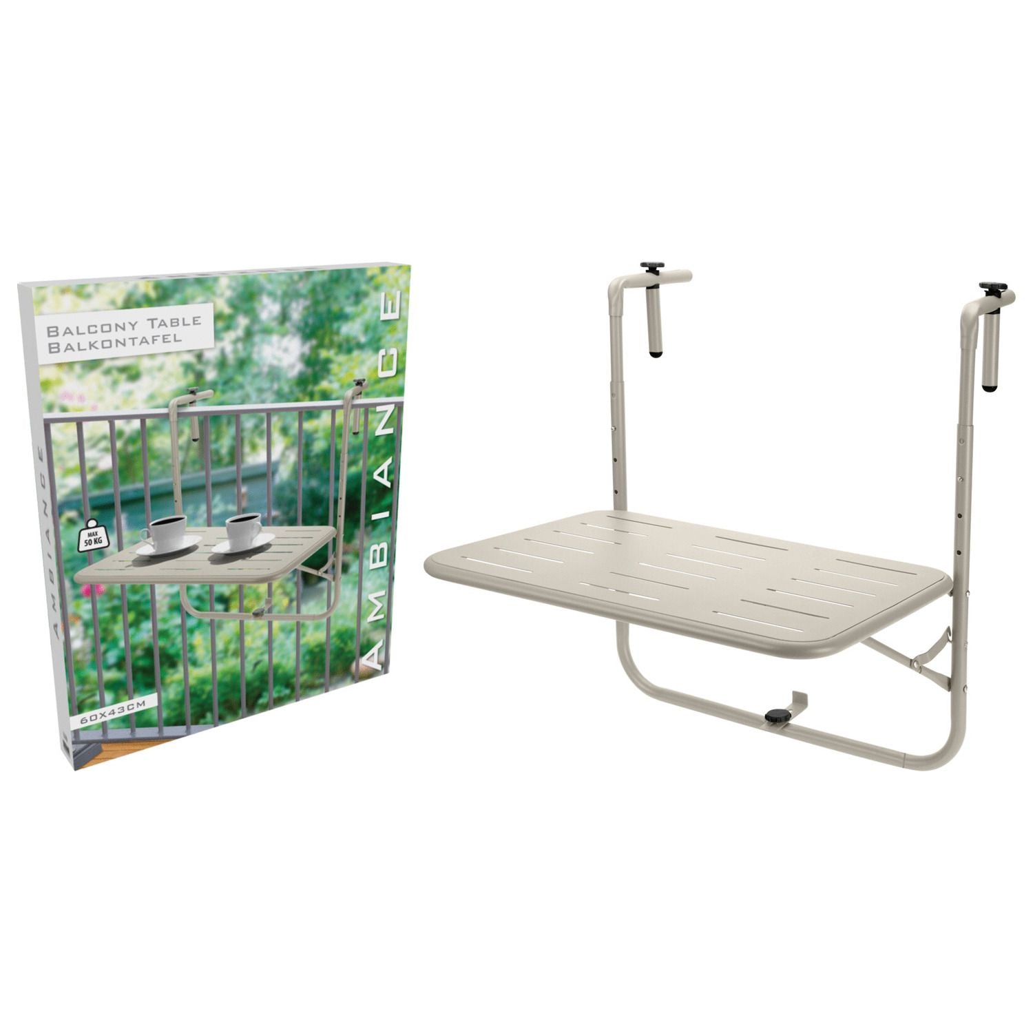 Supporto da Tavolo per Ringhiera 60 x 70 cm Pratico e Salvaspazio