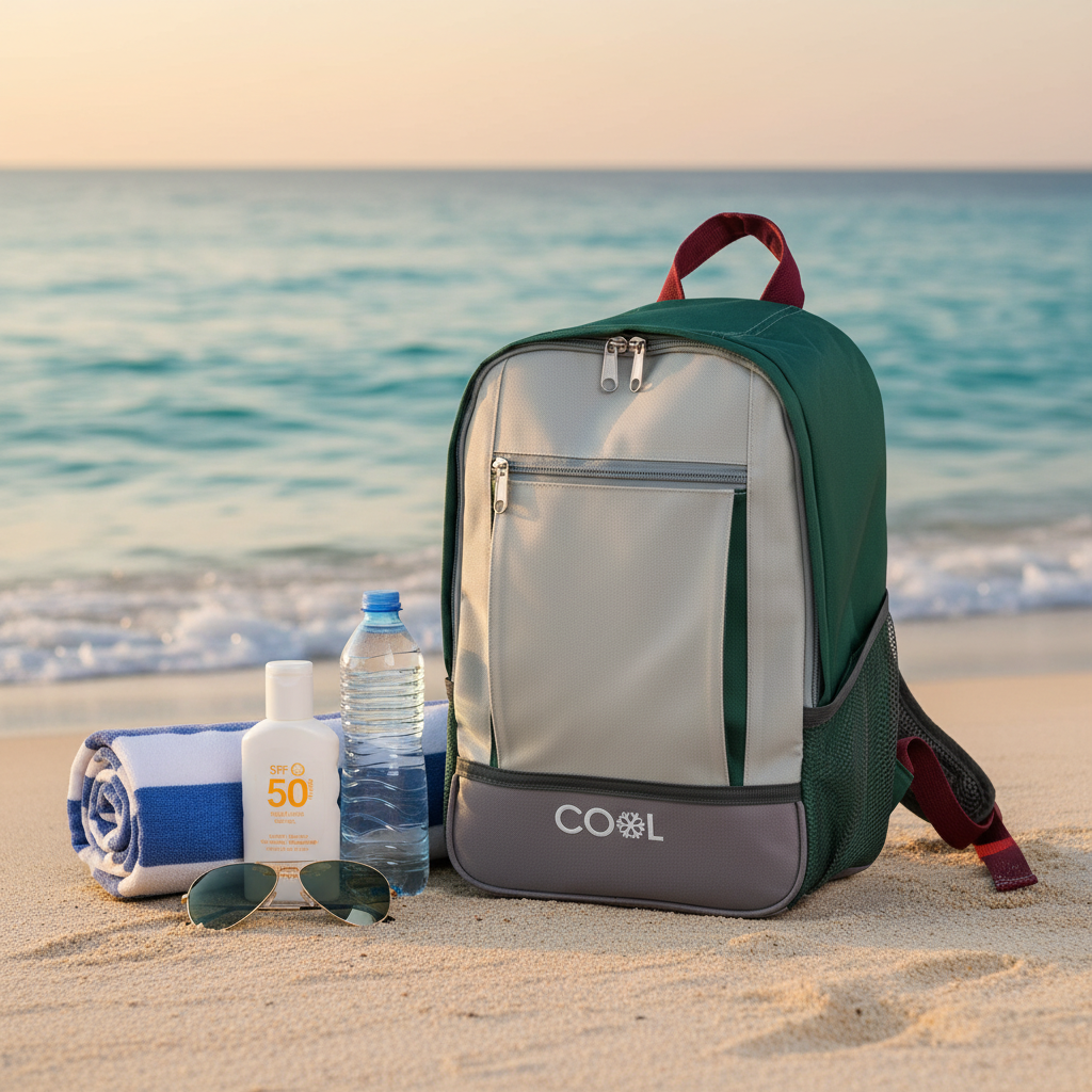 Zaino frigo termico per gite, escursioni e mare con tasche extra