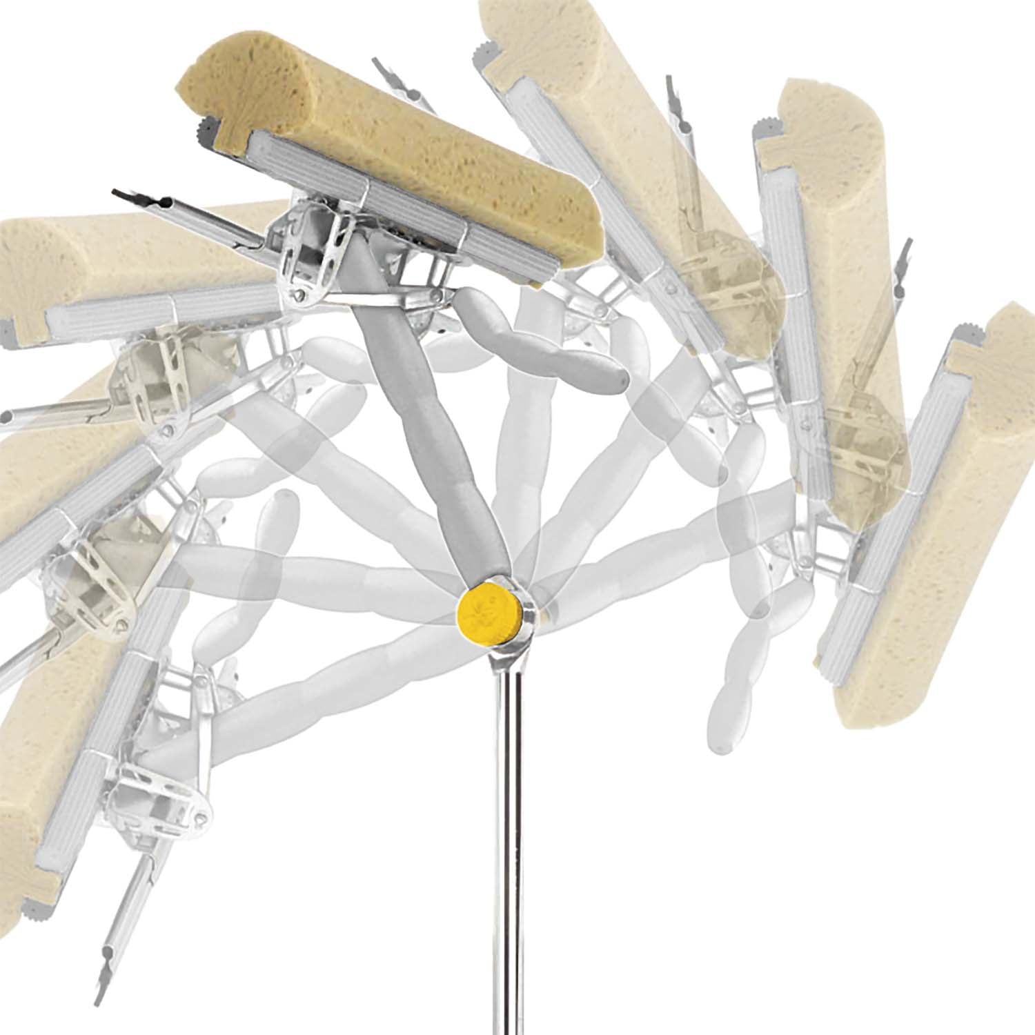 Lava vetri telescopico snodabile con spugna per uso domestico e professionale 25 cm