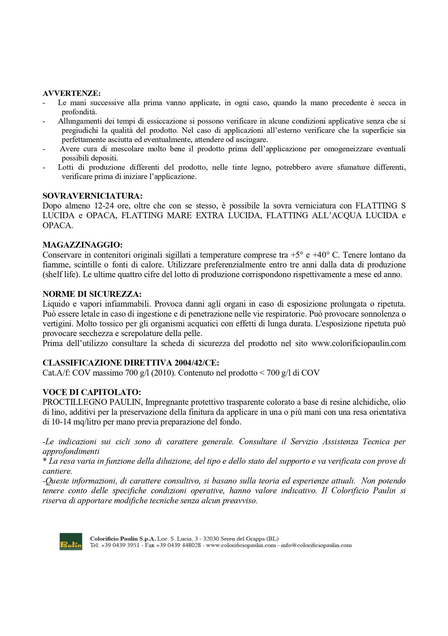 Proctillegno Impregnante a Solvente per la Protezione e Decorazione del Legno