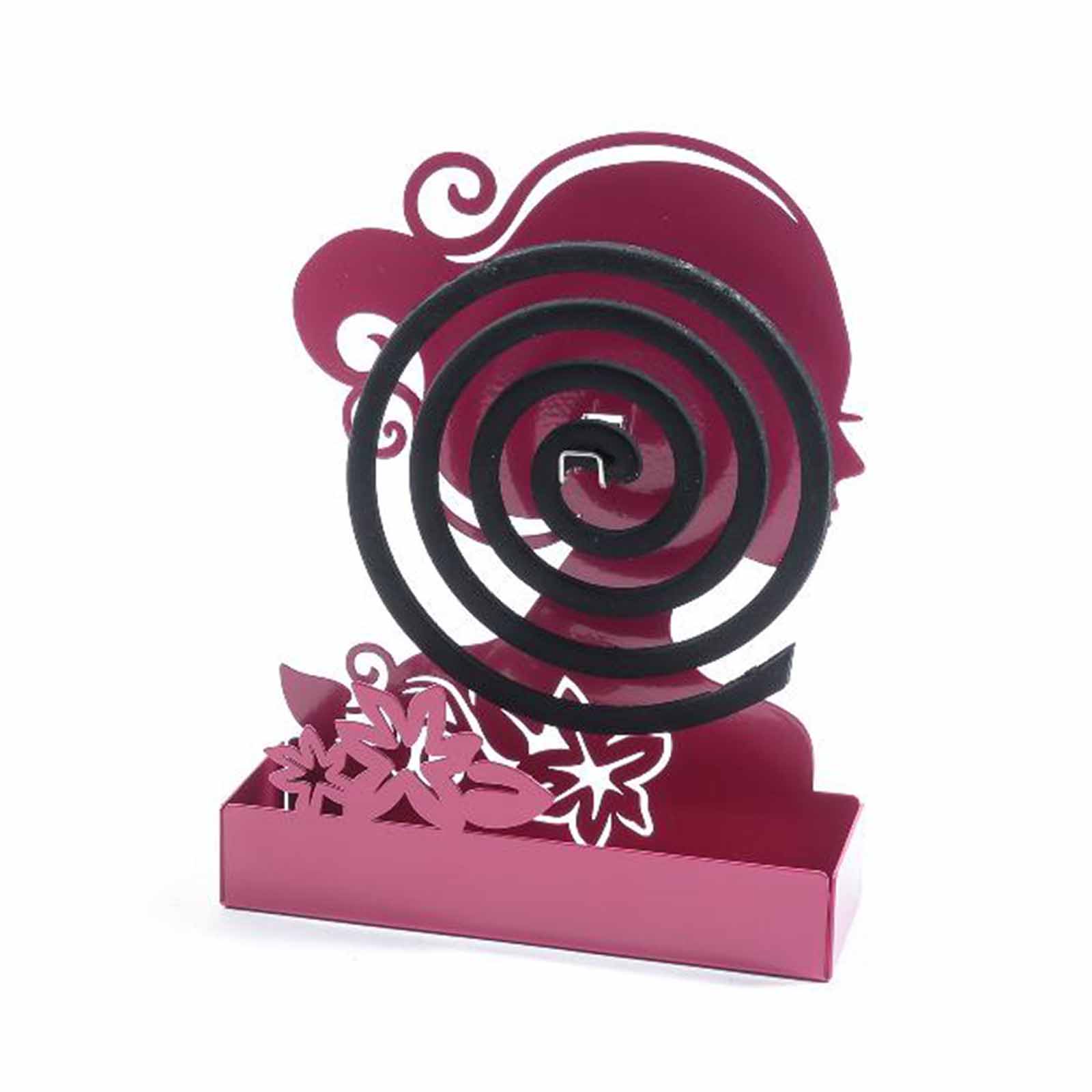 Porta zampirone "Profilo Donna" con base in metallo , antizanzare da Esterno, da 15 x 5 x 18 cm