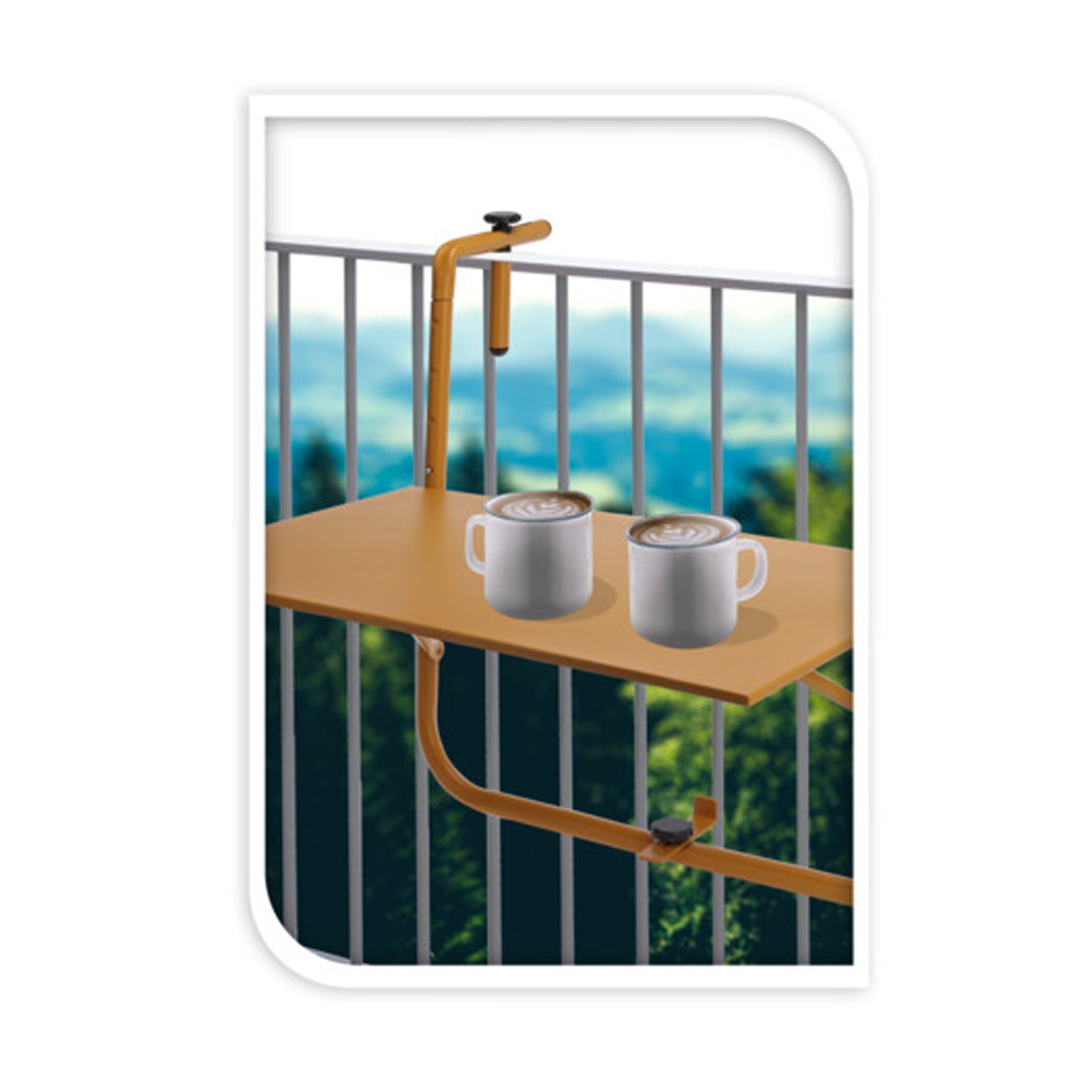 Supporto da Tavolo per Ringhiera 60 x 70 cm Pratico e Salvaspazio