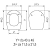 Sedile WC in legno MDF bianco con chiusura rallentata