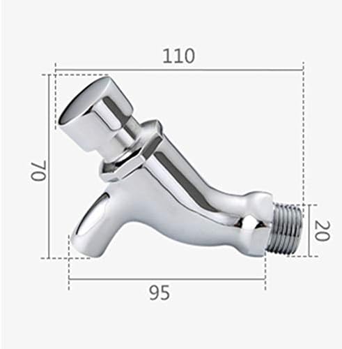 Rubinetto inclinato cromato con spartigetto e maniglia