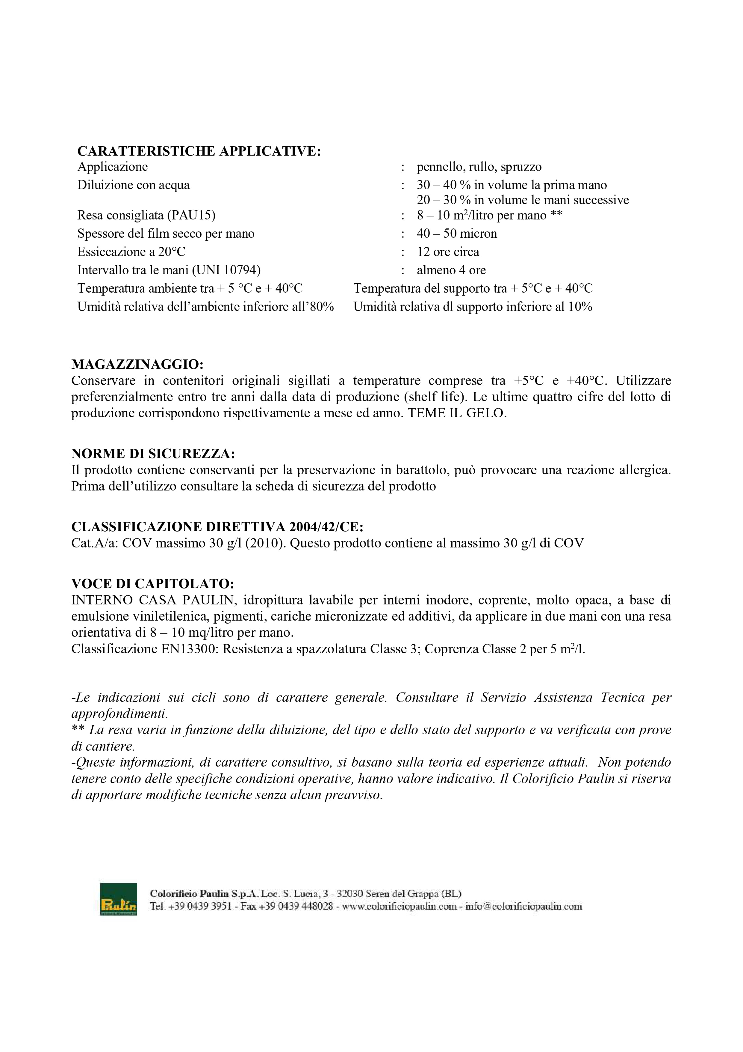 Interno casa Idropittura Lavabile Opaca ad Alta Copertura per Ambienti Interni