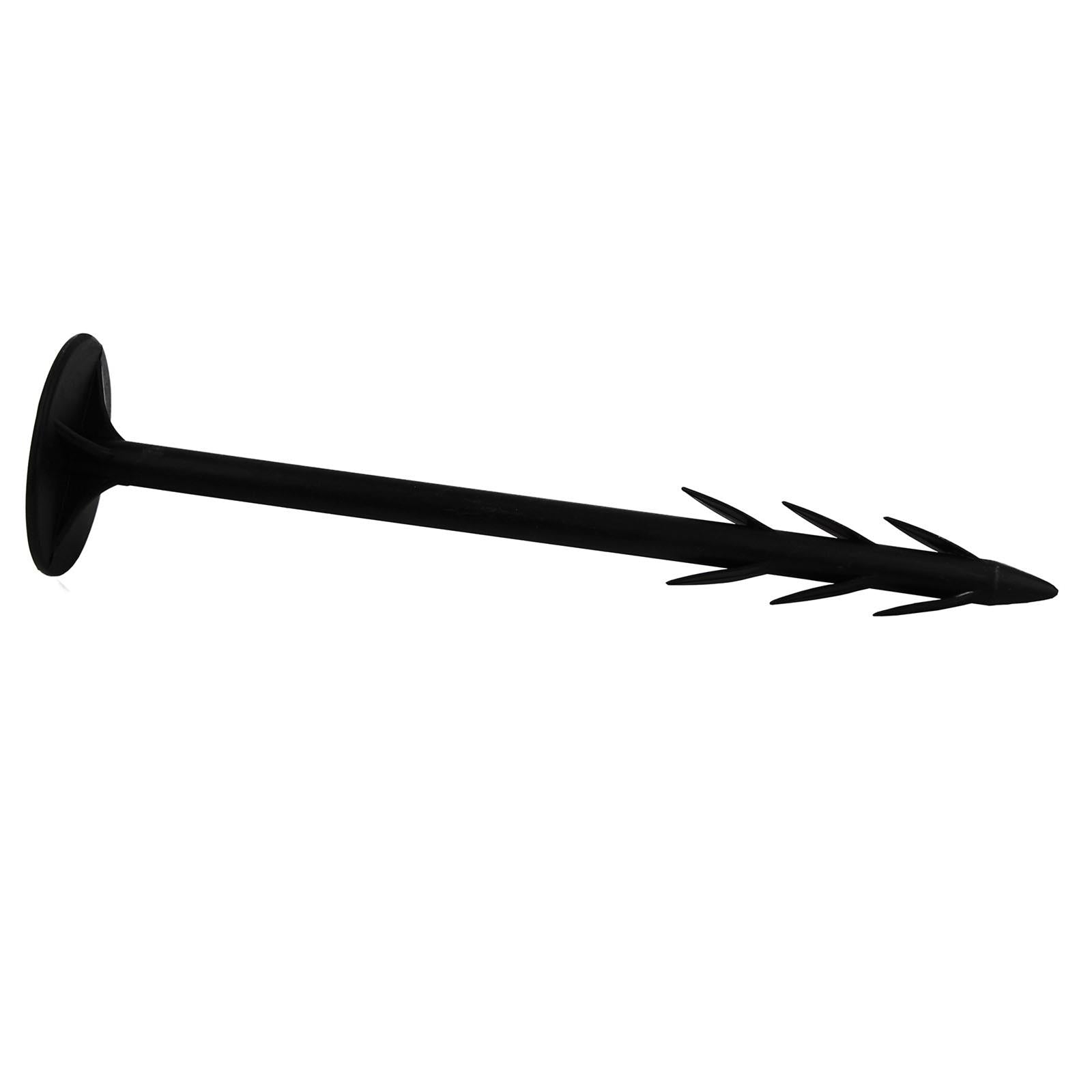 Picchetto fermatelo a chiodo in plastica con alette per bloccare teli al terreno in confezione da 100 pezzi