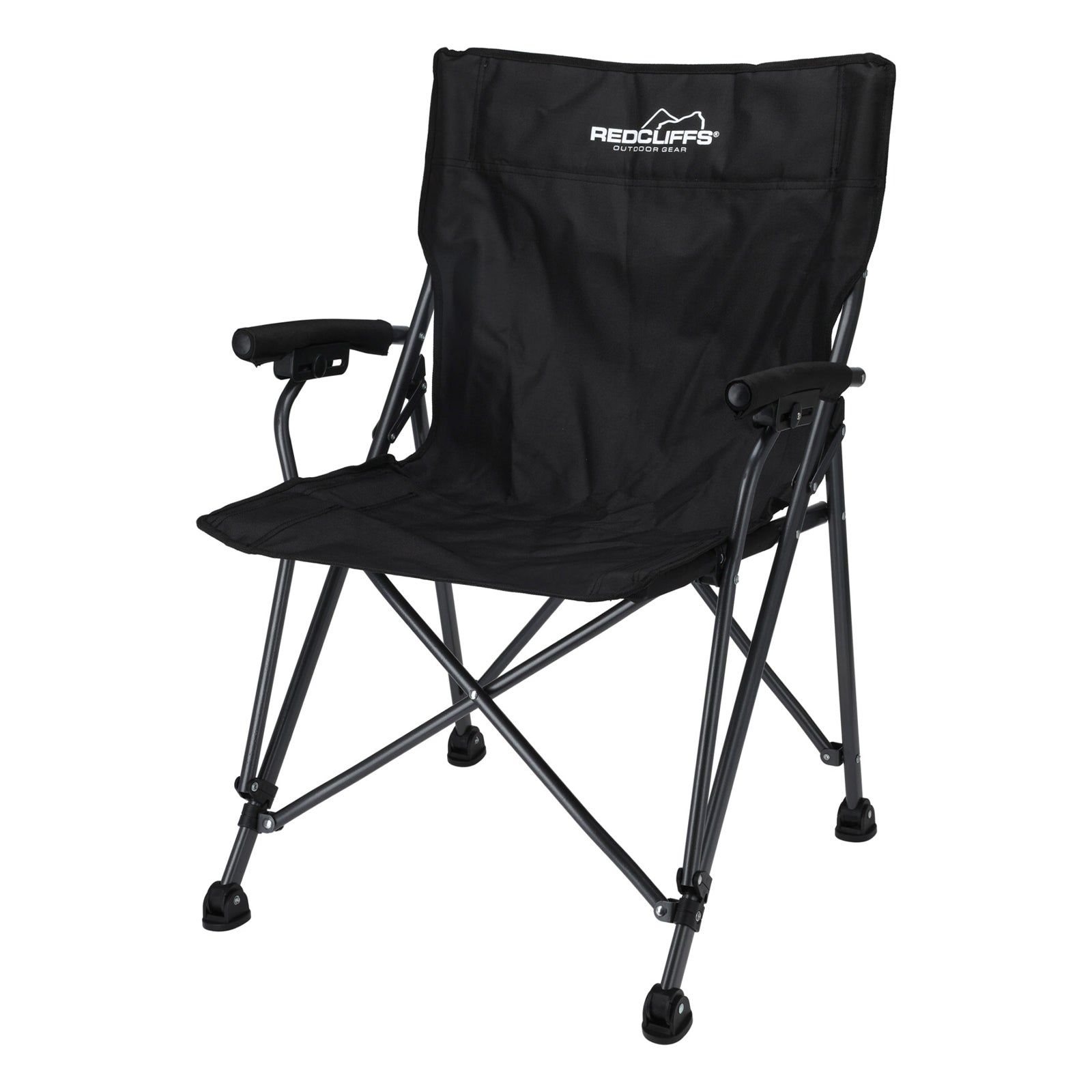 Sedia pieghevole da mare, color nero, 61 x 58 x 89 cm