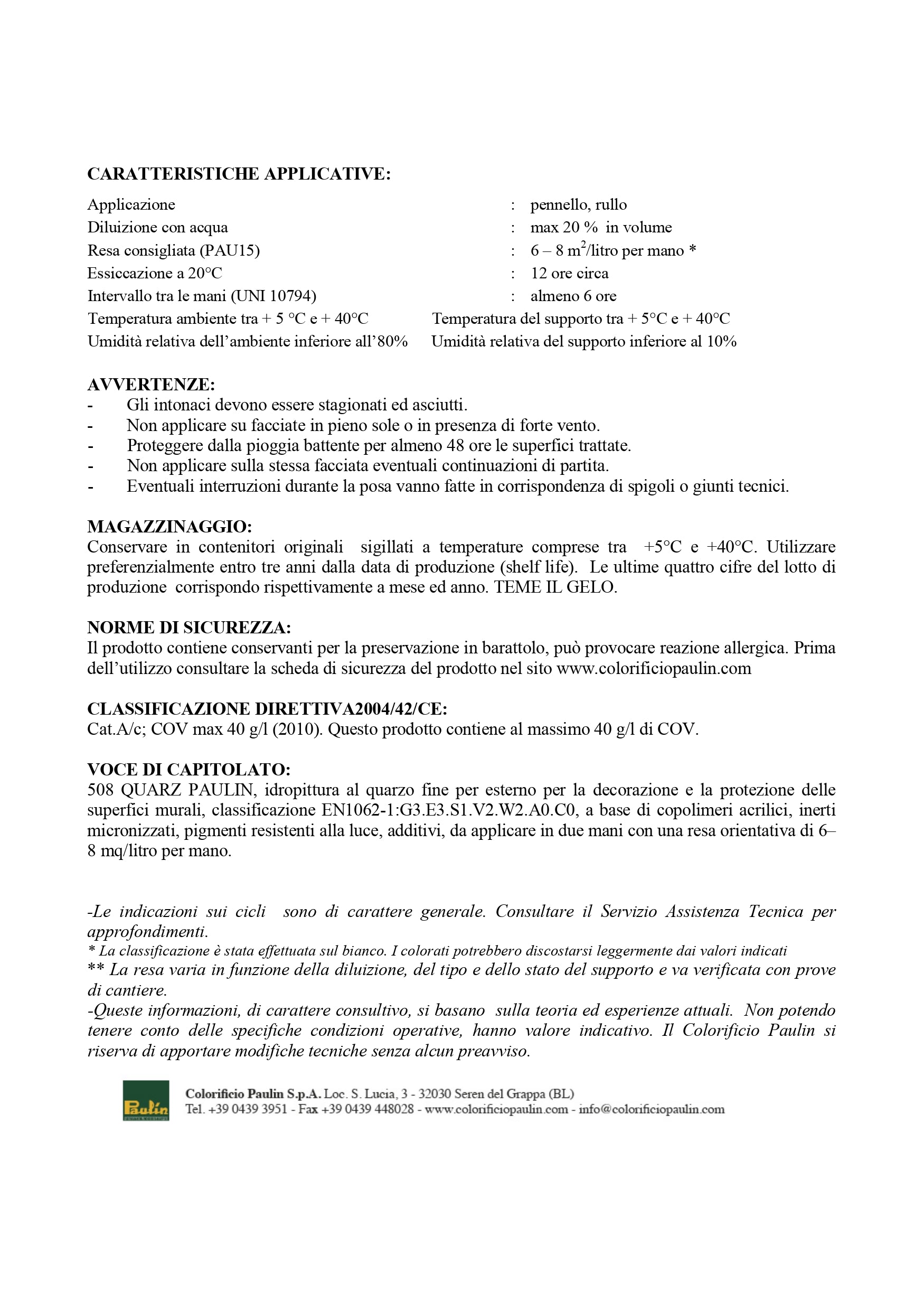 Idropittura al quarzo fine a base di copolimeri acrilici per esterno e interno