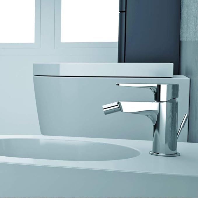 Miscelatore monocomando per bidet "eolo" senza piletta di scarico