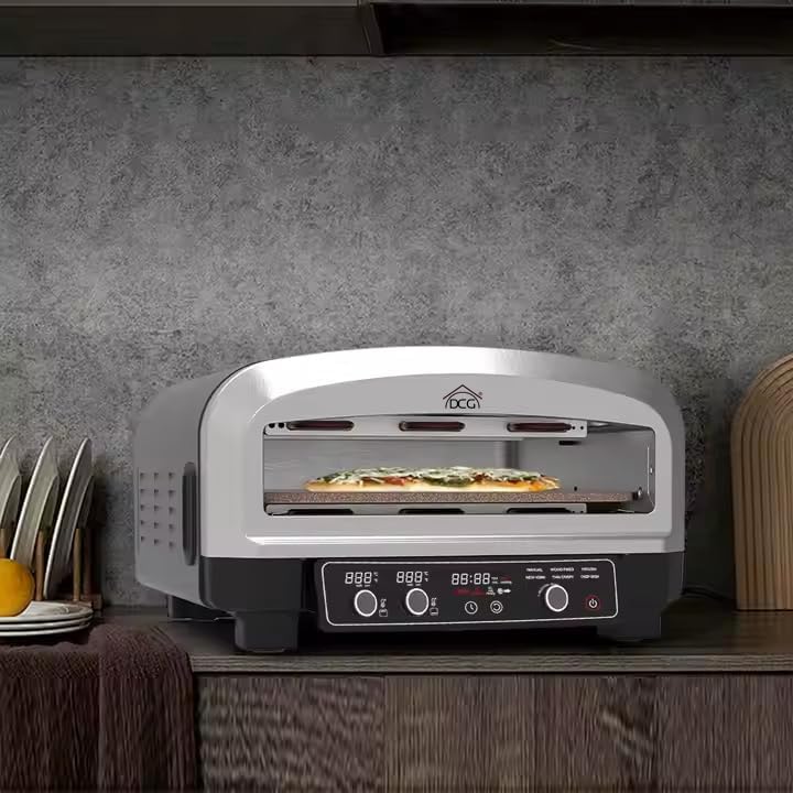 Forno elettrico per pizza per utilizzo casalingo e professionale, per pizze fino a 37 cm di diametro
