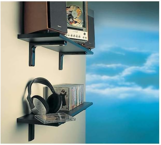 Reggi mensola per arredo in acciaio con copertura in plastica, kit con viti e tasselli