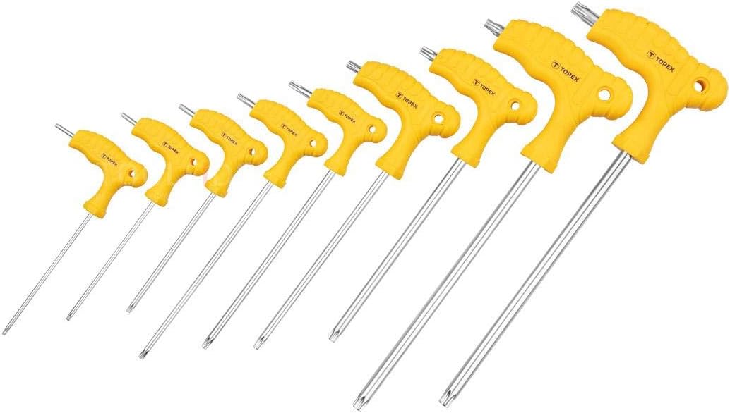 Set di cacciaviti a "T - torx" in cromo vanadio con impugnatura antiscivolo, da 9 pezzi