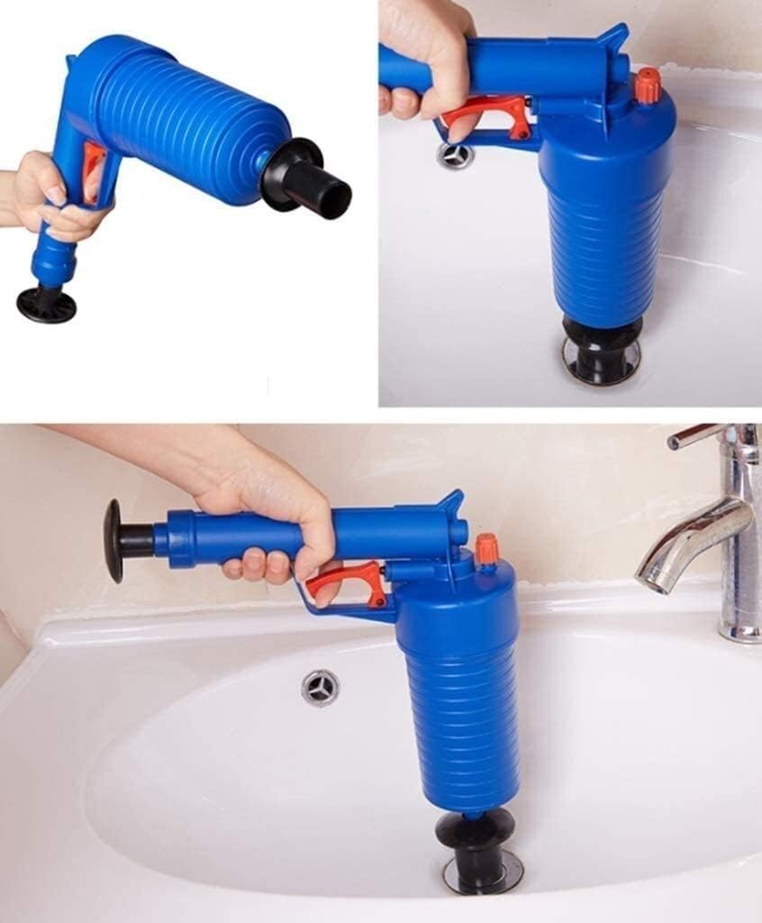 Stura scarichi a pressione con corpo e pompa in plastica con 4 accessori