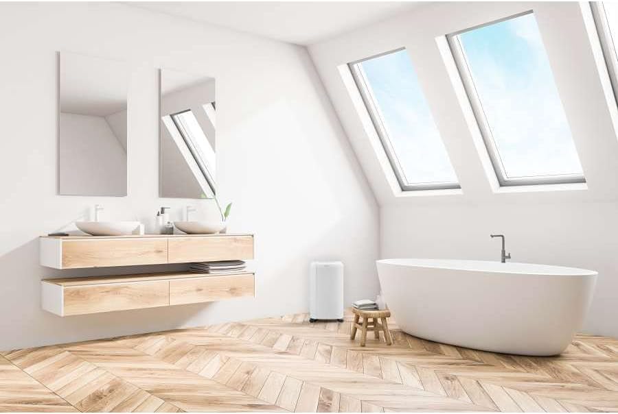 Deumidificatore d'aria per ambienti interni portatile e elettrico