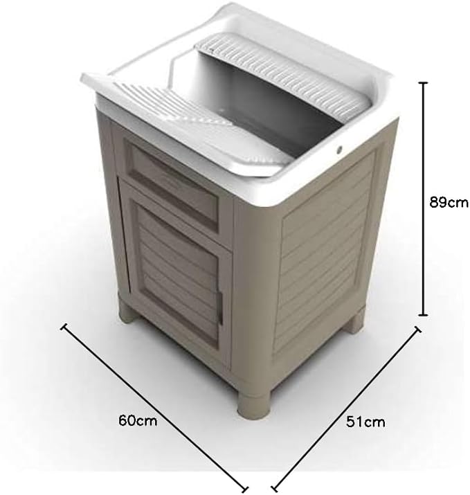 Mobile lavatoio anta singola inferiore in resina con sportello posizionale