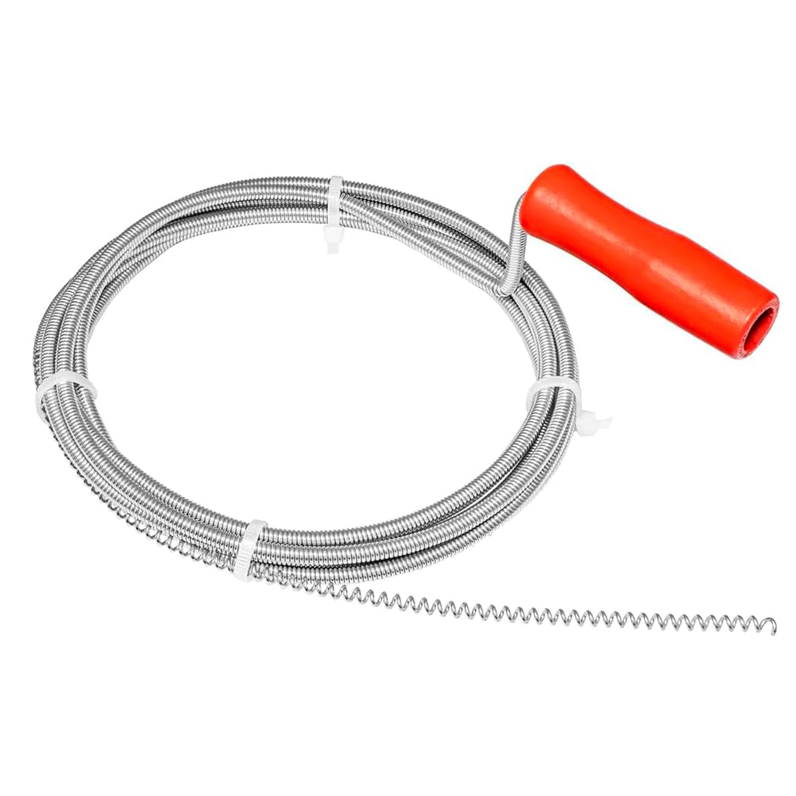 Stura scarico a molla con spirale in acciaio e manovella in legno da Ø 6 mm