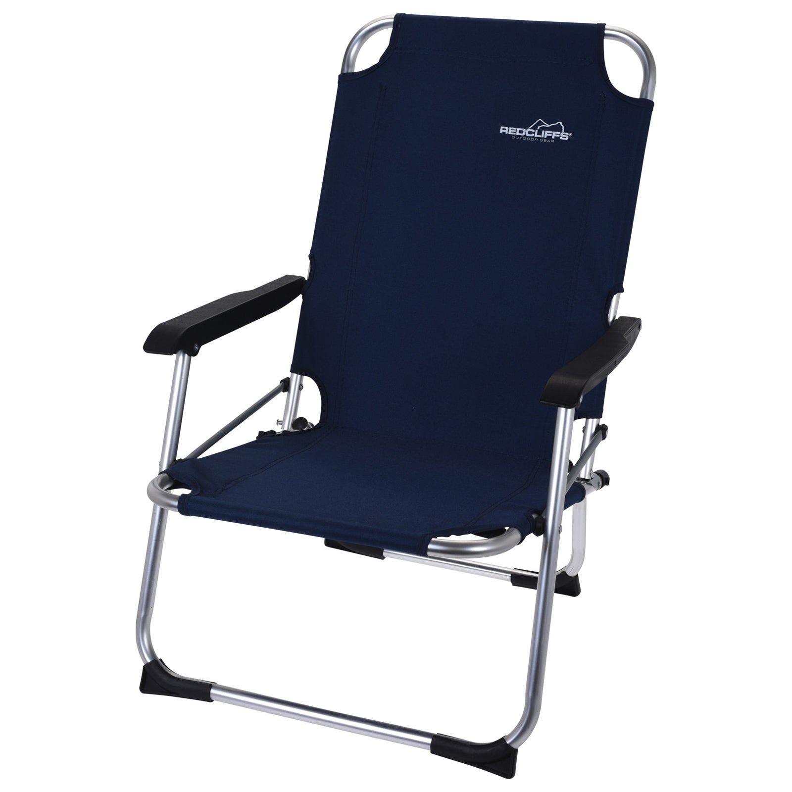 Sedia pieghevole in alluminio, con tessuto blu 45 x 54 x 76 cm