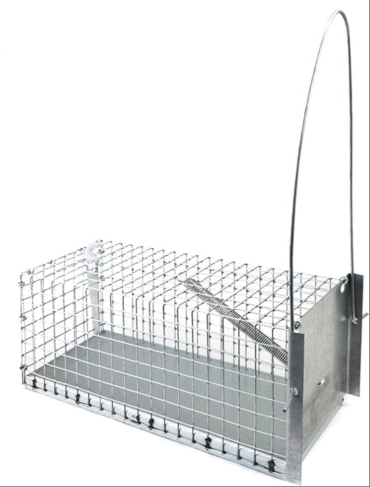 Trappola per topi a galleria in lamiera e ferro zincato