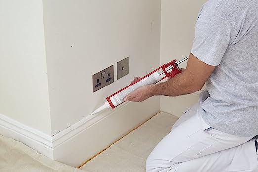 Pistola per sigillanti a frizione con corpo in lamiera e manico in alluminio