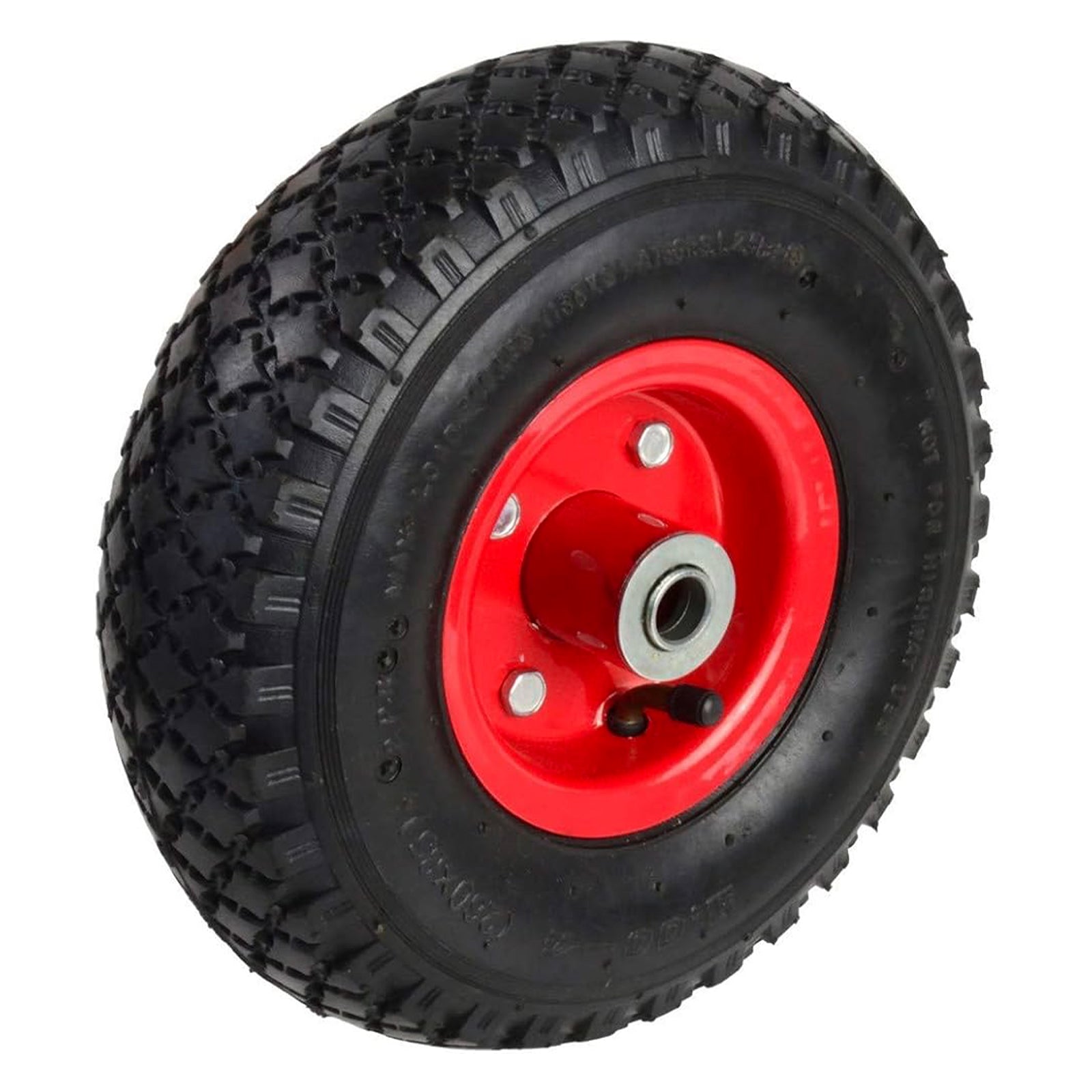 Ruota pneumatica con disco metallico per carrelli porta sacchi