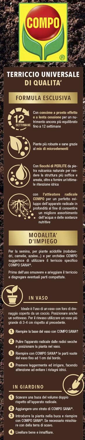 Terriccio bio per orto e semina substrato professionale Biologico Lt 50