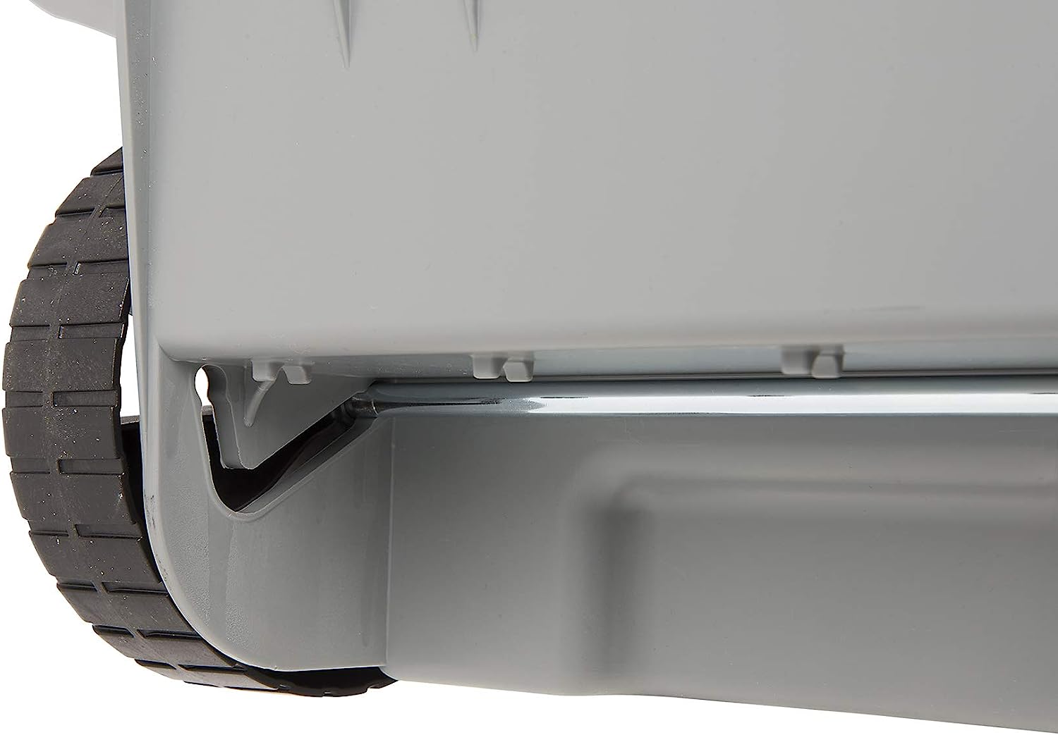 Asse in metallo zincato per ruote di bidoni per immondizia