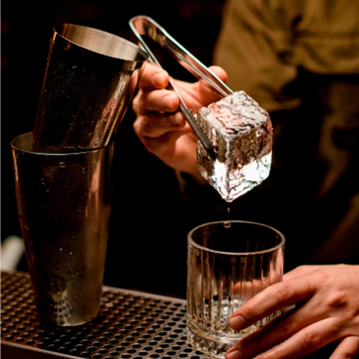 Pinza per ghiaccio da cocktail in acciaio inossidabile da 15 cm