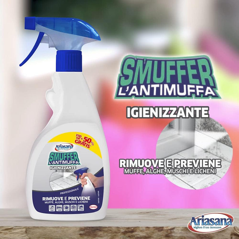 Detergente liquido antimuffa Smuffer Ariasana superattivo contro alghe muffe e muschi 250ml
