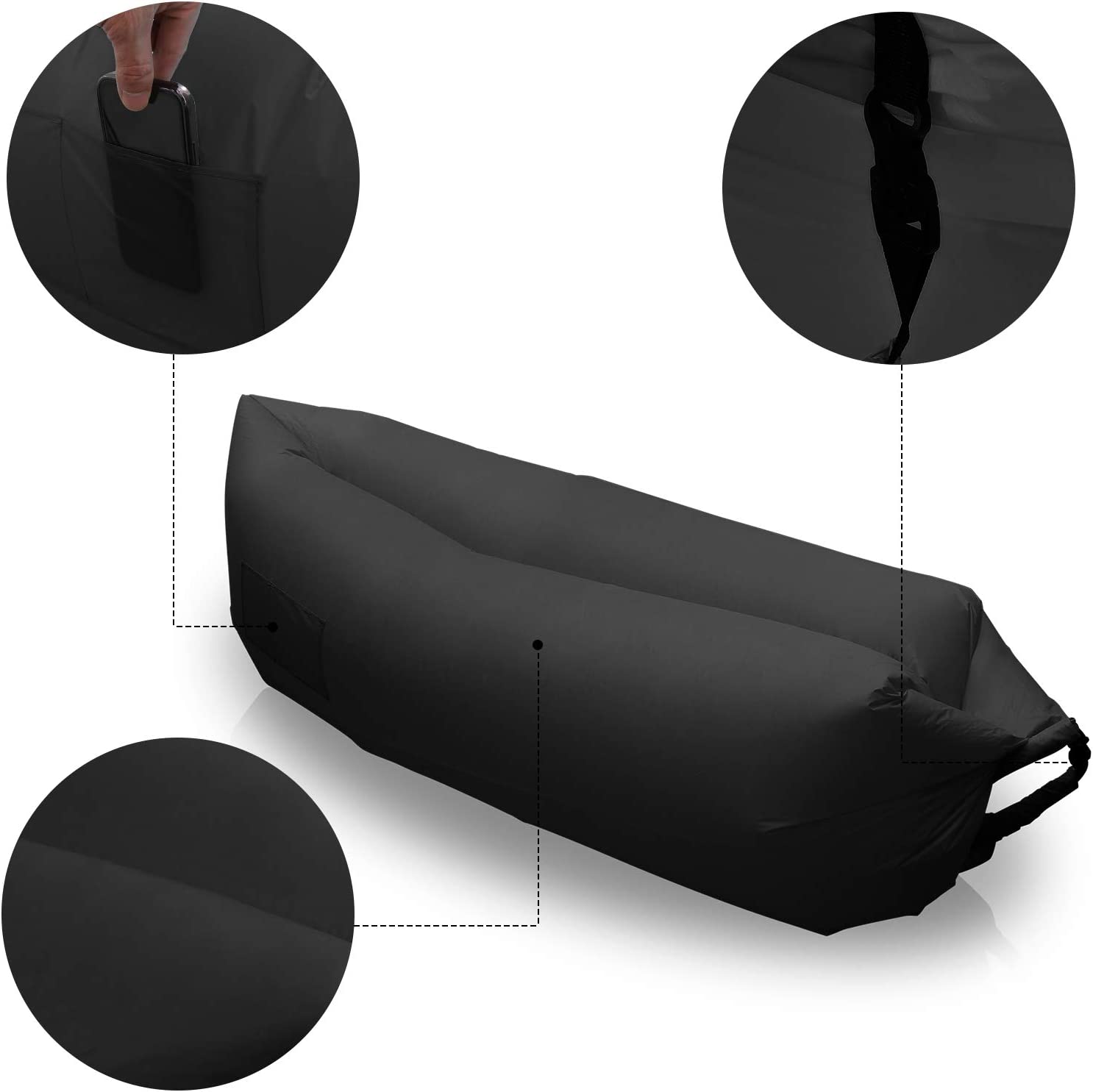 Materasso gonfiabile con vento per campeggio, mare e piscina