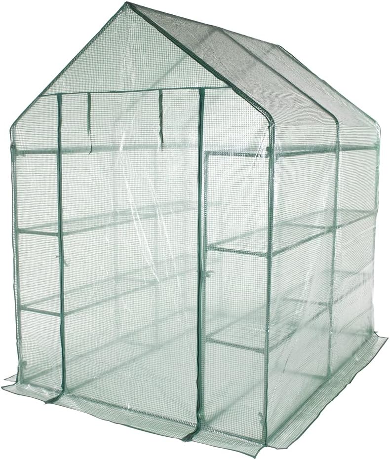 Serra da balcone "Multiripiano" per piante in filo zincato con 6 ripiani