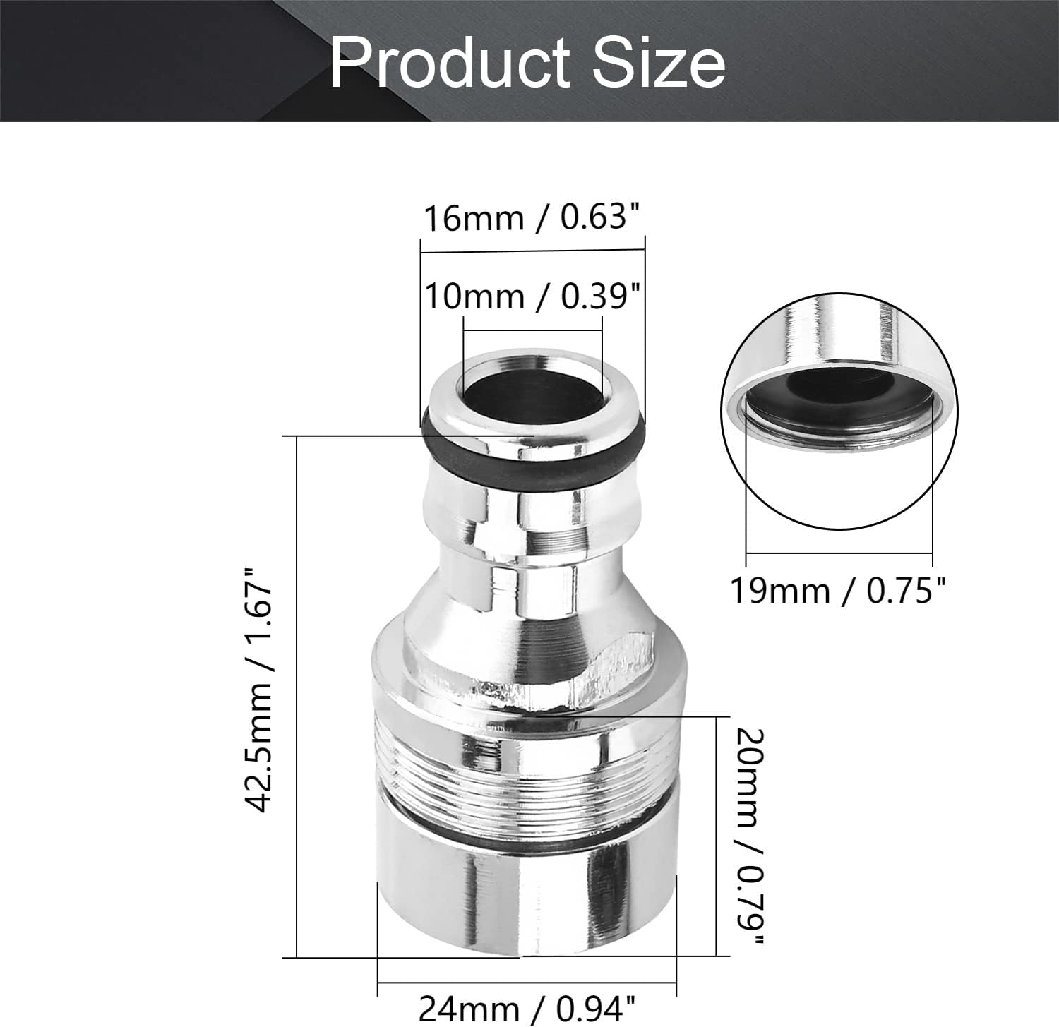 Rompigetto per rubinetto a innesto rapido con snodo cromato