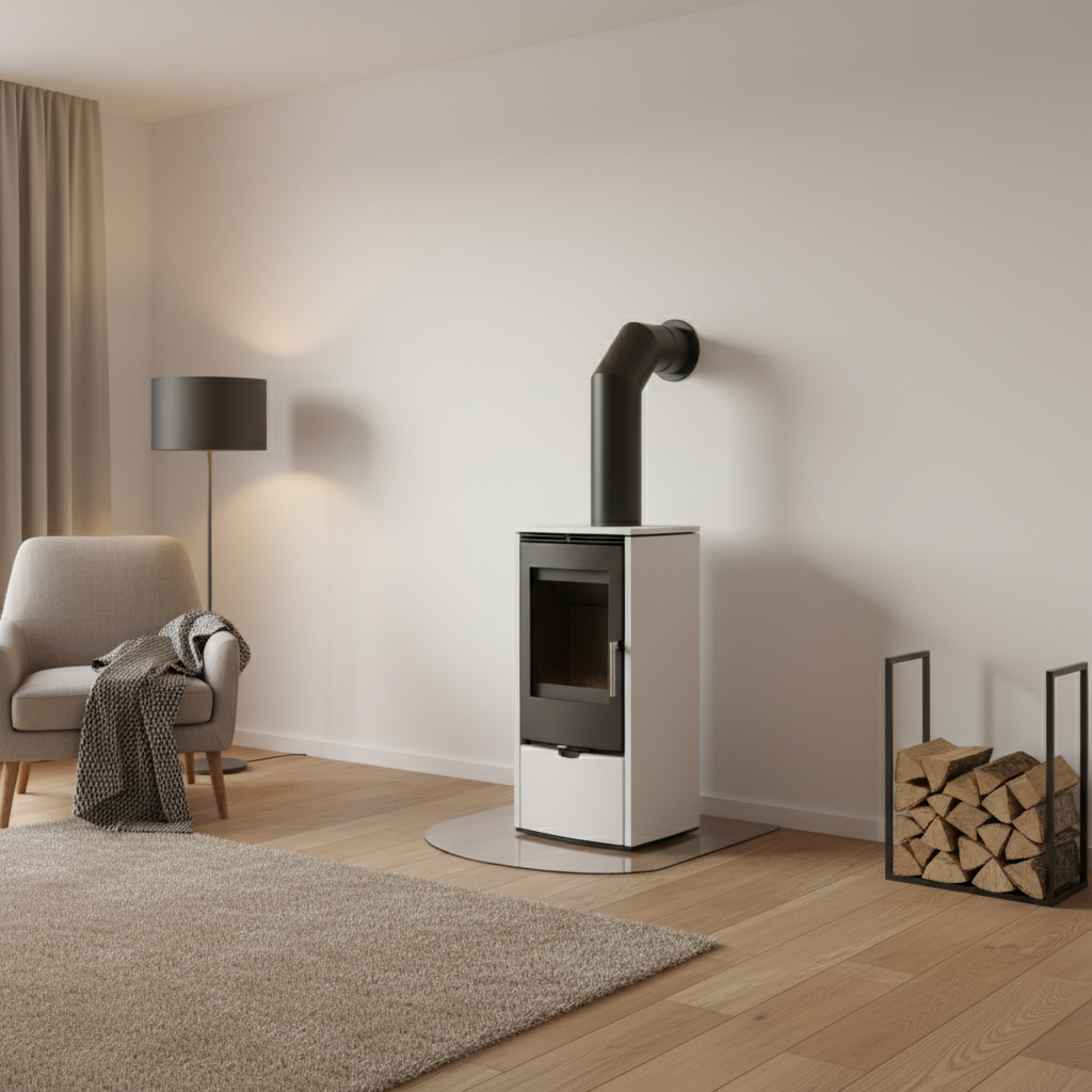 Curva a gomito da 90° per canna fumaria stufa a pellet in acciaio
