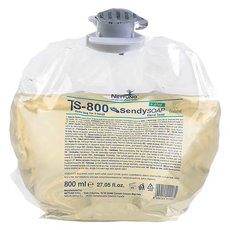 Ricarica sapone liquido "Sendy soap" formulato con aloe vera da 800 ml