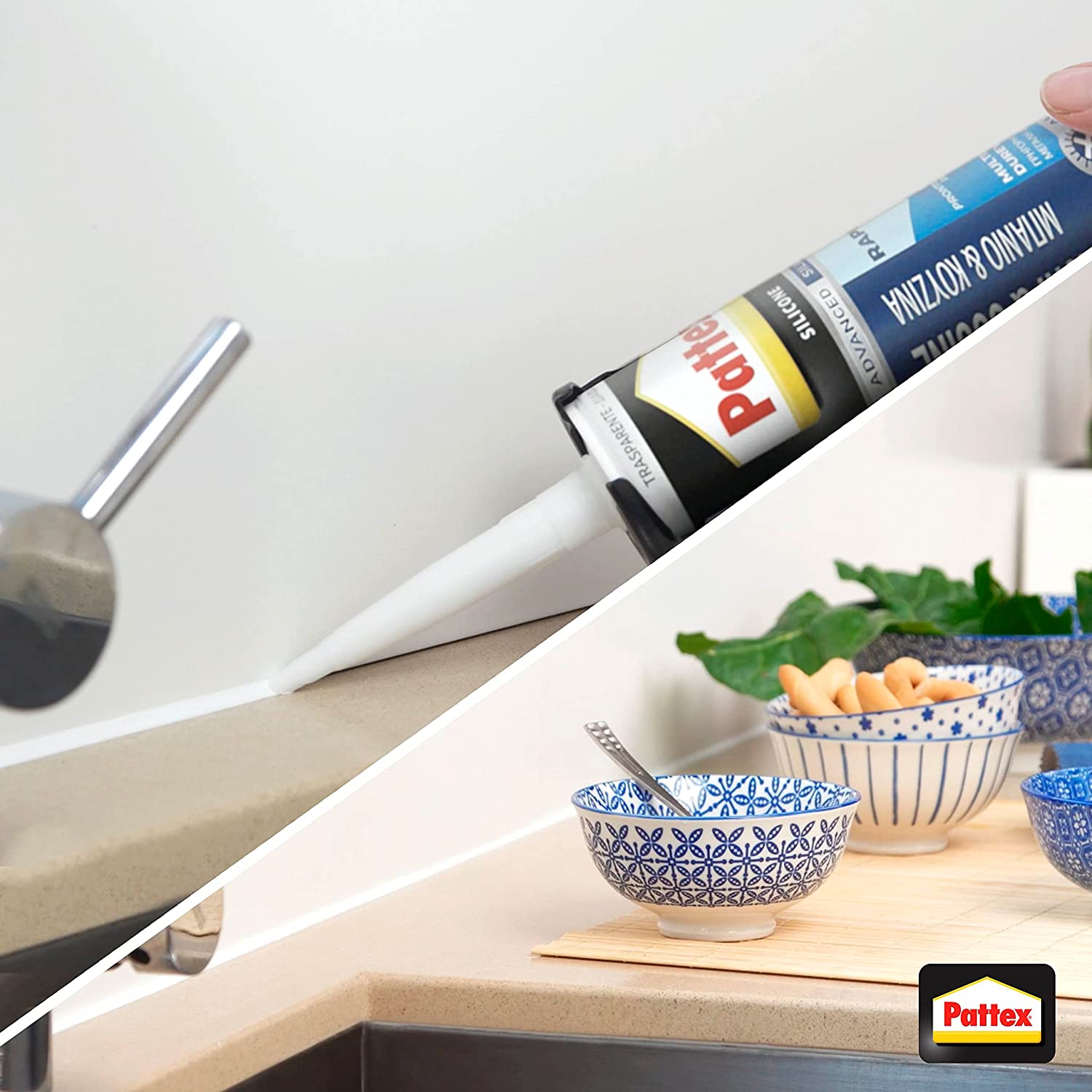 Silicone a rapida polimerizzazione ideale per bagni 300 ml trasparente