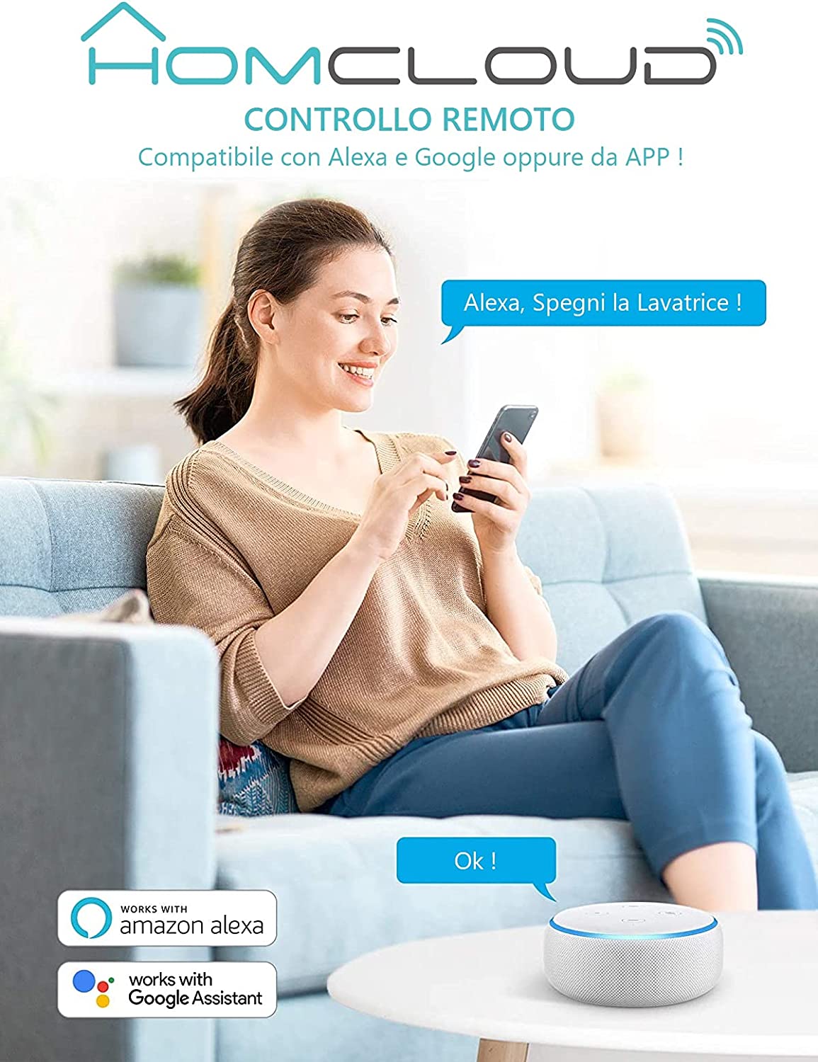 Multipresa smart socket presa intelligente con connettività wi-fi e timer