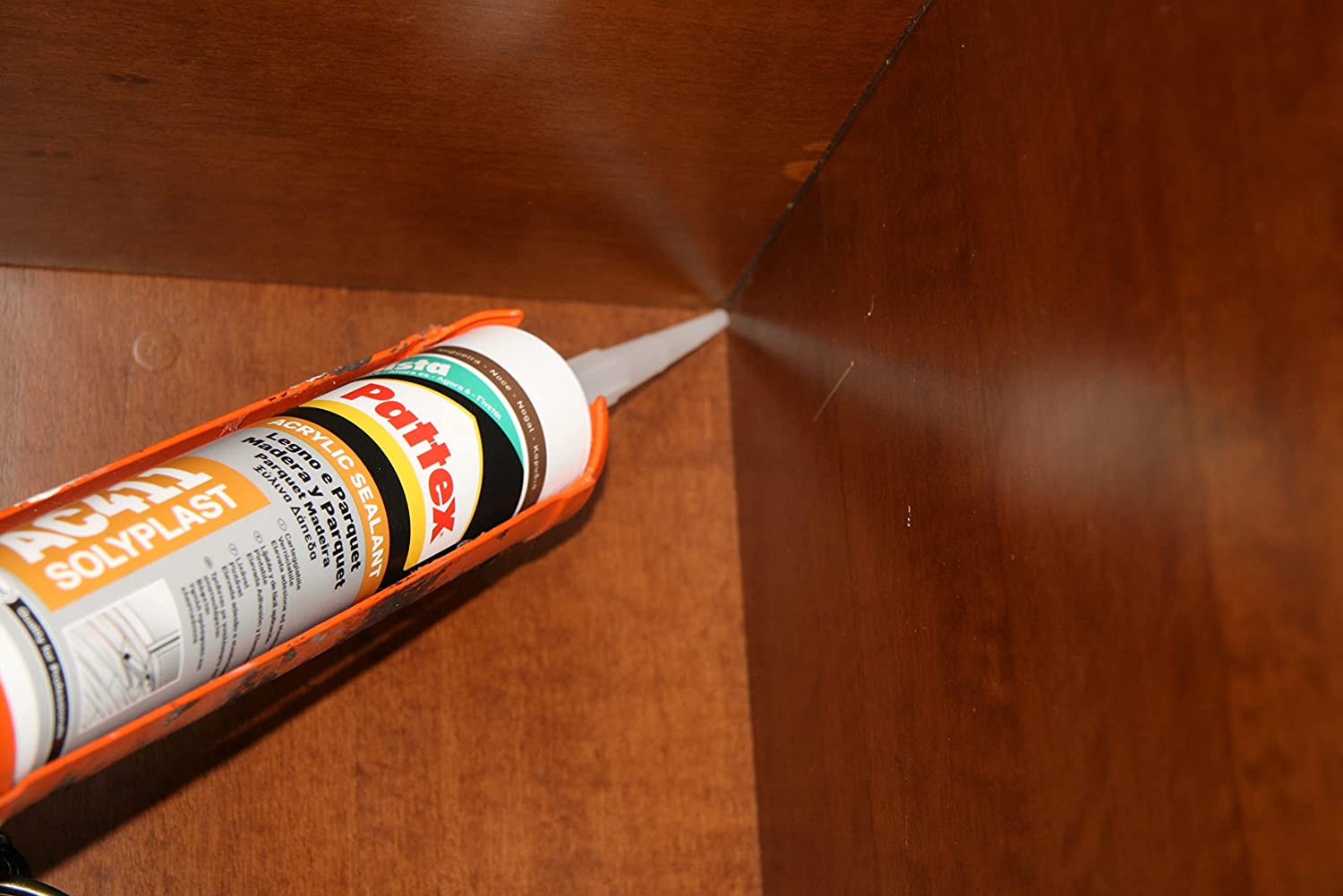 Silicone acrilico "Pattex AC411" per legno e parquet 300 ml