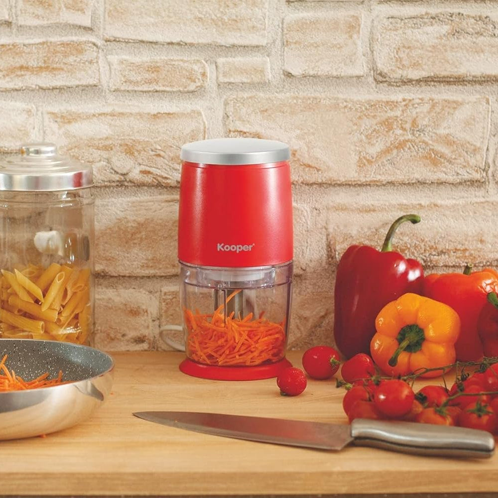 Tritatutto mini "Easy chopper" per tritare e sminuzzare con recipiente in plastica da 400 ml