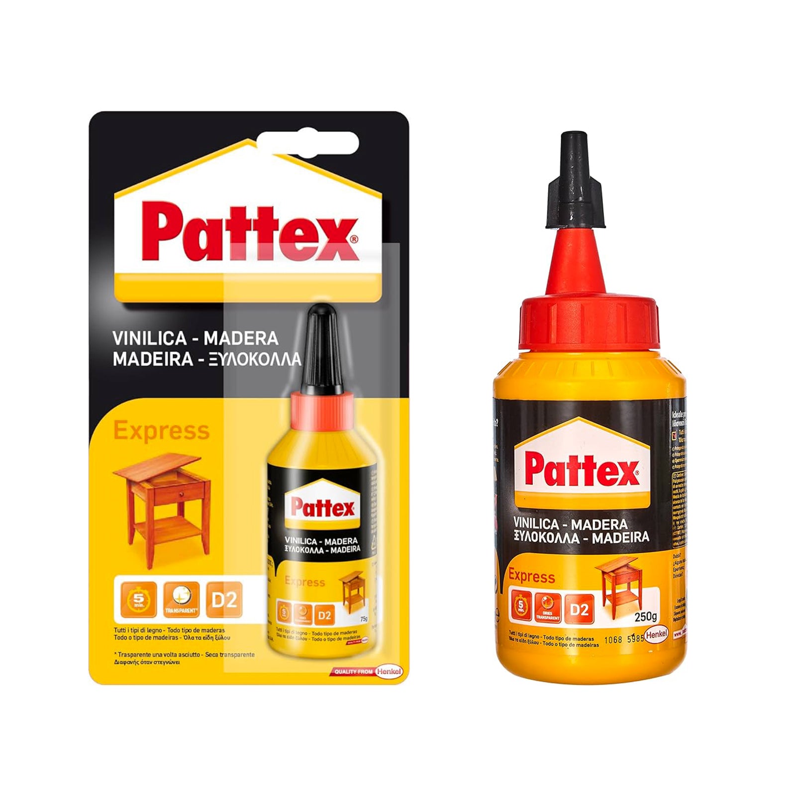 Colla vinilica "Pattex Express" per incollaggi su legno 250 gr