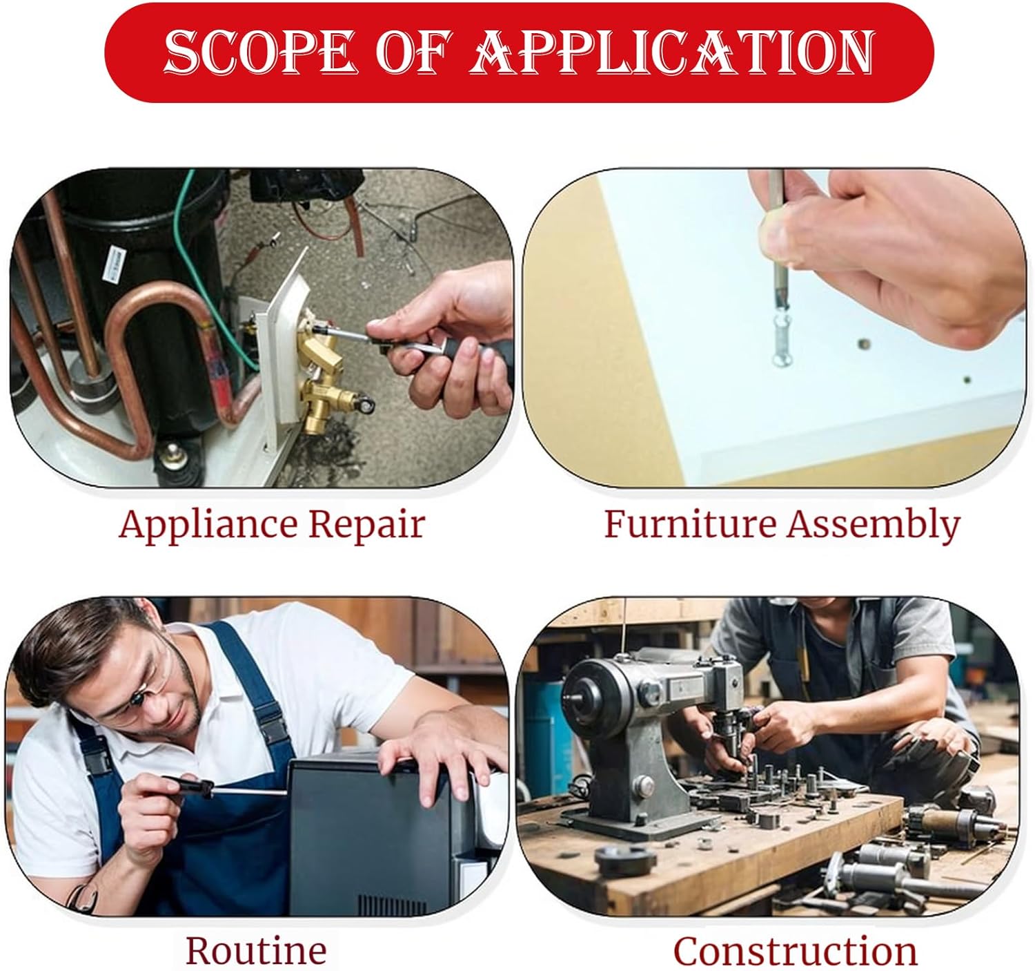 Set di cacciaviti composto da 3 pezzi a taglio e 2 pezzi a croce, con impugnatura antiscivolo