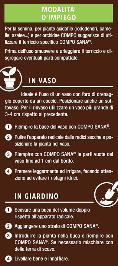 Terriccio Compo Sana substrato professionale per Agrumi concimato e sterilizzato