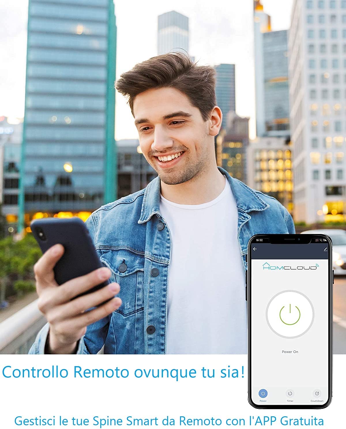 Multipresa smart socket presa intelligente con connettività wi-fi e timer