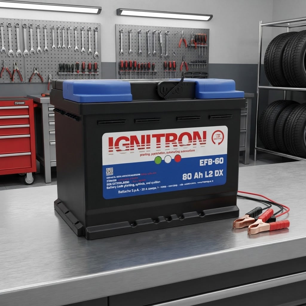 Batteria "Ignitron Traditional" con piastre e griglie in Pb/Ca per auto
