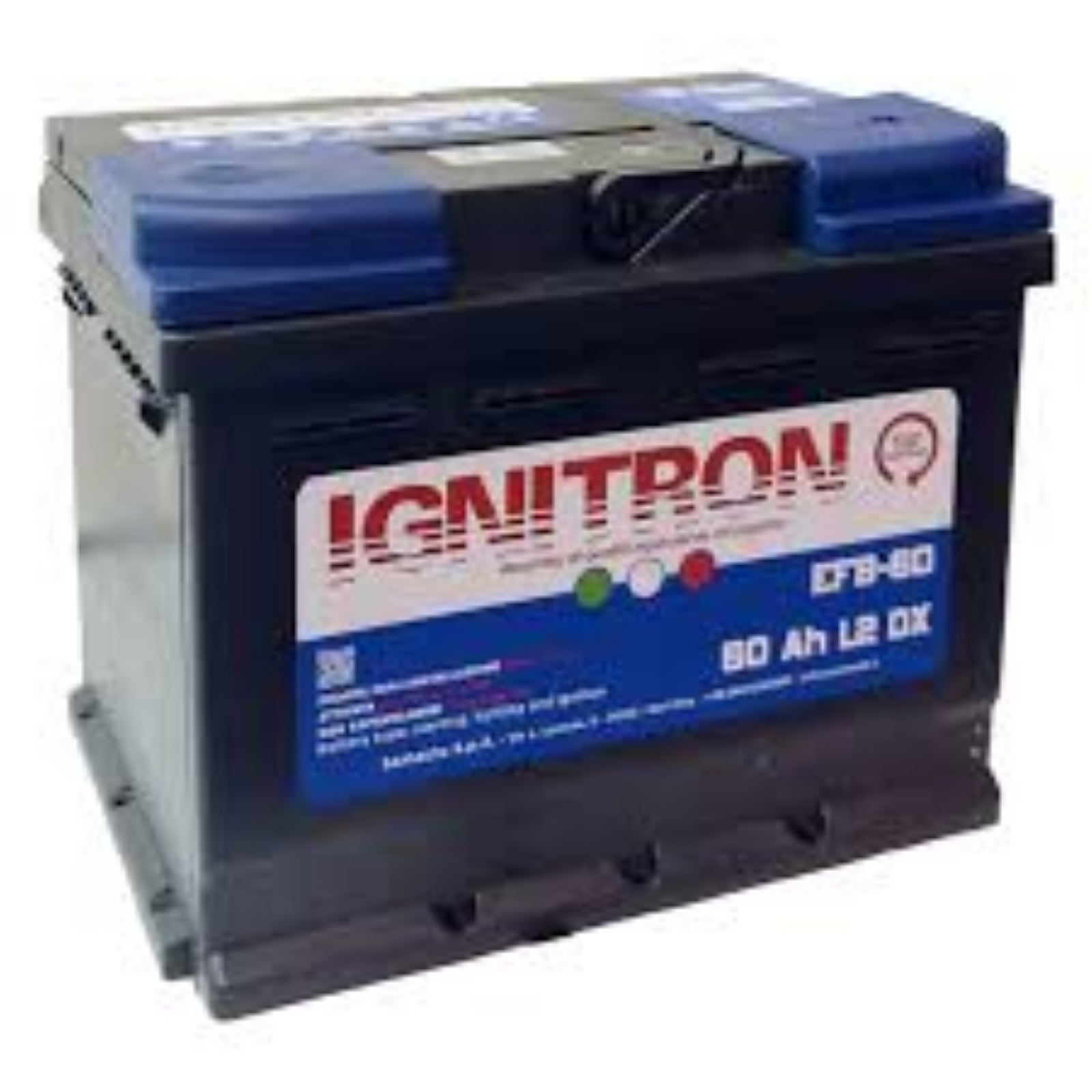 Batteria "Ignitron Traditional" con piastre e griglie in Pb/Ca per auto