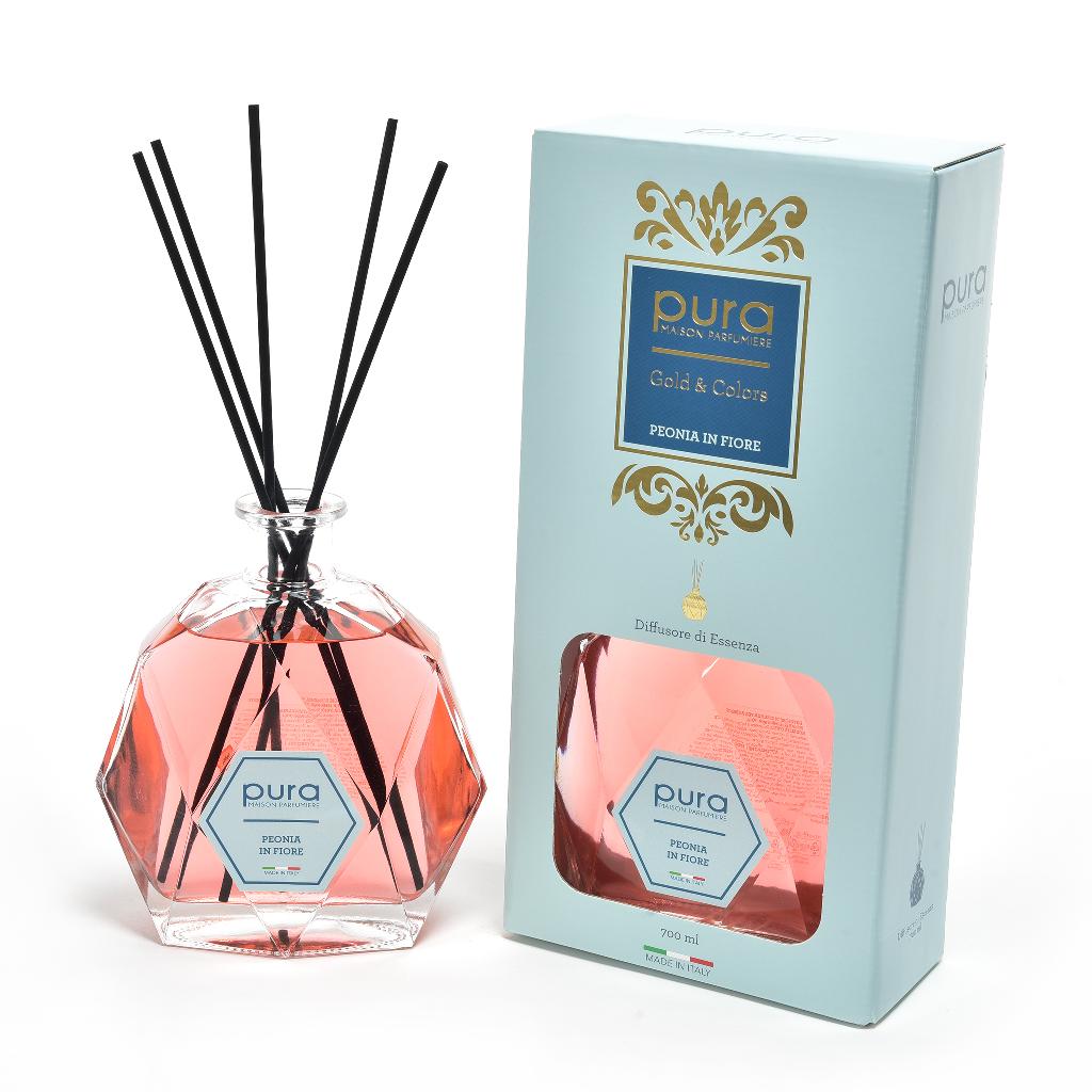 Diffusore di essenza "linea gold & colors" per profumazione ambiente 700 ml
